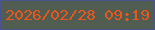 文字の大きさ：2、枠の色：49548f、背景の色：515d51、文字の色：ea571c 無料ブログパーツのブログ時計