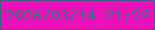 文字の大きさ：5、枠の色：495a8a、背景の色：ed0fba、文字の色：3a6c82 無料ブログパーツのブログ時計