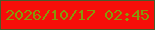 文字の大きさ：4、枠の色：495b2c、背景の色：f70e09、文字の色：869a0a 無料ブログパーツのブログ時計