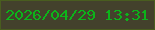 文字の大きさ：4、枠の色：495d1f、背景の色：43412c、文字の色：0cb41a 無料ブログパーツのブログ時計