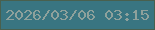 文字の大きさ：2、枠の色：49604e、背景の色：397581、文字の色：8ea19c 無料ブログパーツのブログ時計