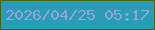 文字の大きさ：2、枠の色：496506、背景の色：2a9db5、文字の色：95a1e0 無料ブログパーツのブログ時計
