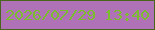 文字の大きさ：4、枠の色：49651c、背景の色：b072b6、文字の色：7cbd2f 無料ブログパーツのブログ時計