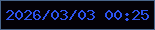 文字の大きさ：4、枠の色：49658a、背景の色：040107、文字の色：2c53ef 無料ブログパーツのブログ時計