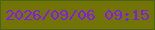 文字の大きさ：4、枠の色：496618、背景の色：737406、文字の色：8417f3 無料ブログパーツのブログ時計