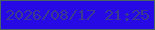 文字の大きさ：4、枠の色：496664、背景の色：2709e6、文字の色：383b8e 無料ブログパーツのブログ時計