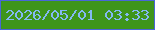 文字の大きさ：1、枠の色：4966d8、背景の色：3e951b、文字の色：83b9f3 無料ブログパーツのブログ時計