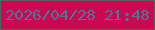 文字の大きさ：3、枠の色：49675b、背景の色：ca0852、文字の色：527594 無料ブログパーツのブログ時計