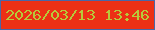 文字の大きさ：4、枠の色：4967a7、背景の色：ec3015、文字の色：b7c93a 無料ブログパーツのブログ時計