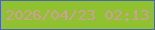 文字の大きさ：1、枠の色：4968a5、背景の色：8fc131、文字の色：cf9d9c 無料ブログパーツのブログ時計