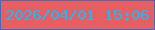 文字の大きさ：3、枠の色：496ab4、背景の色：e55f63、文字の色：1fb7f9 無料ブログパーツのブログ時計