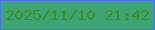 文字の大きさ：1、枠の色：496ff5、背景の色：3da474、文字の色：448f24 無料ブログパーツのブログ時計