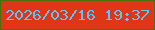 文字の大きさ：5、枠の色：49700d、背景の色：e13517、文字の色：5cc5f2 無料ブログパーツのブログ時計