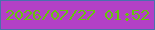 文字の大きさ：1、枠の色：4970ae、背景の色：b340c6、文字の色：67c40d 無料ブログパーツのブログ時計