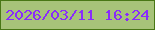 文字の大きさ：5、枠の色：497715、背景の色：a7c379、文字の色：892bfc 無料ブログパーツのブログ時計