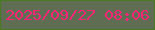 文字の大きさ：5、枠の色：497921、背景の色：5f6d52、文字の色：f52578 無料ブログパーツのブログ時計