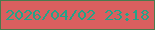 文字の大きさ：2、枠の色：497a4d、背景の色：d95f5f、文字の色：23a389 無料ブログパーツのブログ時計