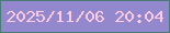 文字の大きさ：1、枠の色：497b77、背景の色：9387ce、文字の色：fccbdf 無料ブログパーツのブログ時計