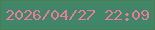 文字の大きさ：4、枠の色：497e52、背景の色：418767、文字の色：e67c9c 無料ブログパーツのブログ時計