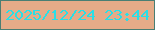文字の大きさ：1、枠の色：497e73、背景の色：e5ab88、文字の色：29dfe6 無料ブログパーツのブログ時計