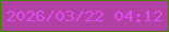 文字の大きさ：1、枠の色：497f08、背景の色：b141a3、文字の色：df4bee 無料ブログパーツのブログ時計