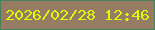文字の大きさ：4、枠の色：49805c、背景の色：967c63、文字の色：dbfb05 無料ブログパーツのブログ時計