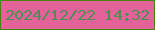 文字の大きさ：5、枠の色：49820c、背景の色：e26299、文字の色：4b9051 無料ブログパーツのブログ時計