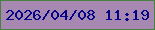 文字の大きさ：1、枠の色：498240、背景の色：a788b1、文字の色：050386 無料ブログパーツのブログ時計