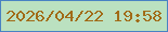 文字の大きさ：4、枠の色：4982c3、背景の色：bbe1c0、文字の色：a16b17 無料ブログパーツのブログ時計
