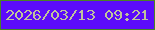 文字の大きさ：1、枠の色：498325、背景の色：5c0bfb、文字の色：c0c39b 無料ブログパーツのブログ時計
