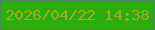 文字の大きさ：1、枠の色：498561、背景の色：2cae09、文字の色：a1a92b 無料ブログパーツのブログ時計