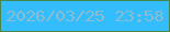 文字の大きさ：1、枠の色：49864a、背景の色：33bdfc、文字の色：8bbcd0 無料ブログパーツのブログ時計
