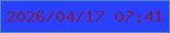文字の大きさ：5、枠の色：4988aa、背景の色：2941ff、文字の色：772053 無料ブログパーツのブログ時計