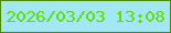 文字の大きさ：4、枠の色：498a05、背景の色：a3e7f5、文字の色：5ee102 無料ブログパーツのブログ時計
