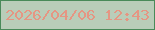 文字の大きさ：3、枠の色：498a59、背景の色：b9cdb9、文字の色：e59683 無料ブログパーツのブログ時計