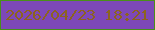 文字の大きさ：4、枠の色：499019、背景の色：7d48b8、文字の色：8c631f 無料ブログパーツのブログ時計