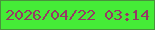 文字の大きさ：4、枠の色：49923c、背景の色：45ec37、文字の色：963965 無料ブログパーツのブログ時計
