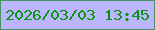 文字の大きさ：1、枠の色：499260、背景の色：bbb6fd、文字の色：059614 無料ブログパーツのブログ時計