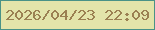文字の大きさ：3、枠の色：499287、背景の色：e3e4aa、文字の色：9b8052 無料ブログパーツのブログ時計