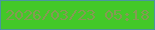 文字の大きさ：1、枠の色：49969e、背景の色：43c828、文字の色：859a54 無料ブログパーツのブログ時計