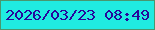 文字の大きさ：1、枠の色：49976f、背景の色：20ebe1、文字の色：27079c 無料ブログパーツのブログ時計
