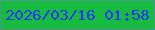 文字の大きさ：3、枠の色：499988、背景の色：16bb40、文字の色：2237fd 無料ブログパーツのブログ時計