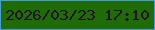 文字の大きさ：3、枠の色：499cdd、背景の色：1f6b04、文字の色：24112f 無料ブログパーツのブログ時計