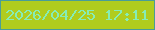 文字の大きさ：1、枠の色：499d98、背景の色：b0cc1e、文字の色：86edb6 無料ブログパーツのブログ時計