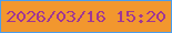 文字の大きさ：3、枠の色：499ef0、背景の色：f2972e、文字の色：a03794 無料ブログパーツのブログ時計