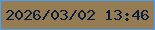 文字の大きさ：5、枠の色：49a0fa、背景の色：957c52、文字の色：0b1d3f 無料ブログパーツのブログ時計