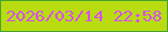 文字の大きさ：1、枠の色：49a229、背景の色：b9dc11、文字の色：d94df2 無料ブログパーツのブログ時計