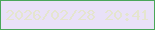 文字の大きさ：5、枠の色：49a65a、背景の色：e9e1f8、文字の色：e5e5cf 無料ブログパーツのブログ時計