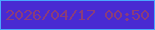 文字の大きさ：3、枠の色：49a7fe、背景の色：492ad2、文字の色：8a3c7b 無料ブログパーツのブログ時計