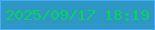 文字の大きさ：1、枠の色：49a9fd、背景の色：2e98c4、文字の色：09d160 無料ブログパーツのブログ時計